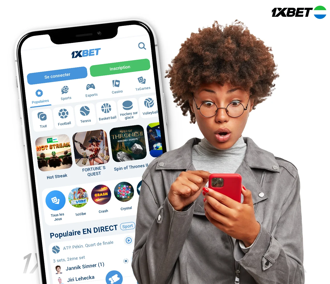 1xBet register mockup